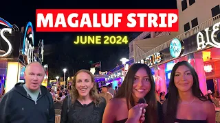 Magaluf Strip at 11pm in June 2024 with the Scotsman in Tenerife