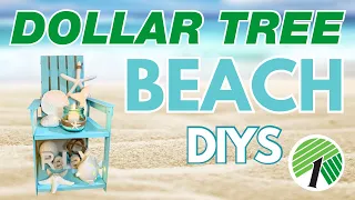 🏖️ BEACH Chair Tiered Tray DIY plus New Beach Dollar Tree DIYS: How to Craft Coastal Decor