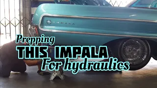 Prepping a car to install HOPPOS hydraulics part 1