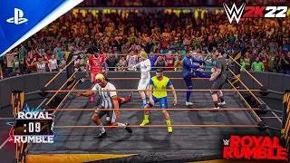 WWE 2K22 PS5 Football Players ( Haaland, Ronaldo, Mane, Messi, etc ) Royal Rumble Match | 4K