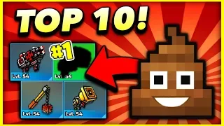 Top 10 WORST Weapons in Pixel Gun 3D! (2019)