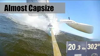 How to (almost) capsize a c-foil trimaran