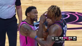 Udonis Haslem got tossed for trying to fight Dwight Howard 💀 76ers vs Heat