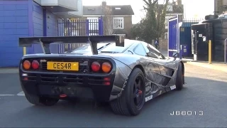 McLaren F1 GTR On The Road in London - Crazy Sounds, Accelerations and Convoy With 458 Speciale!!