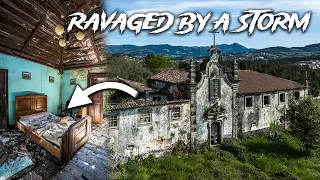 RAVAGED BY A STORM! - Exploring Dangerous Abandoned Mansion in Portugal