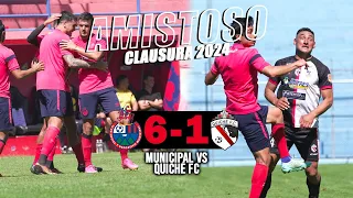 Municipal 6 vs Quiché FC 1 -GOLES- Amistoso previo Clausura 2024