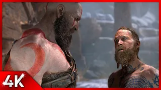 Kratos meets Baldur, The Stranger, for the first time - God of War [PC Max 4K60 No HUD]