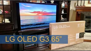 LG OLED G3 65" Unboxing, Installation, Setup, and Demos! All New G Series for 2023!