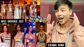 Miss Universe 2021 Final | Evening Gown Round |  Top 10 & Top 5 Announcement | REACTION
