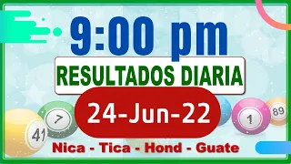 9 PM  Sorteo Loto Diaria Nicaragua │ 24 de Junio de 2022