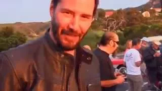 Keanu Reeves in Motorcycle Show. Malibu. На русском!!!