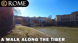 Rome guided tour ➧ A Walk Along the Tiber [4K Ultra HD]