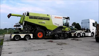 Załadunek kombajnu -Claas Lexion 780 -przed żniwami 2021