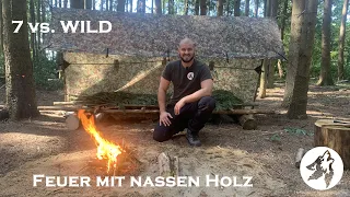 7 vs. WILD von Fritz Meinecke | Training | Feuer machen | Nasses Holz kein Problem!!!