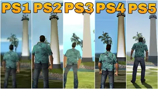 GTA VICE CITY GRAPHICS PS1 VS PS2 VS PS3 VS PS4 VS PS5(INCLUDING CONCEPTS)