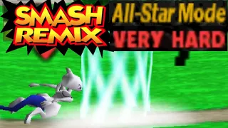 Smash Remix - All-Star Mode Gameplay with Mewtwo (VERY HARD)