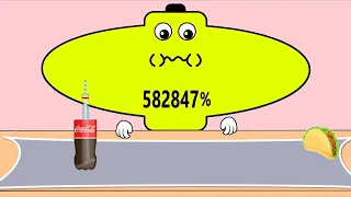 ASMR mukbang animation - battery drinking and eating animation - overcharging animation #shorts