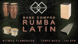 Base Compás Rumba Latin -  Ritmo Flamenco  ( 180 bpm )