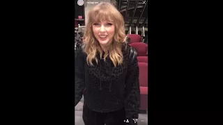 Taylor Swift Instagram Story - Backstage of SNL