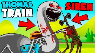 THOMAS THE TRAIN.EXE VS SIREN HEAD! (Horror Cartoon Animation)