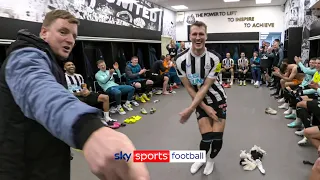 Howe's dressing room speech inspires Dan Burn to get up and dance! 😂