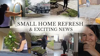 Small home refresh vlog! EXCITING NEWS 🎉