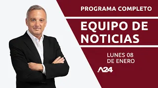 #EquipoDeNoticias | Programa Completo 08/01/2024