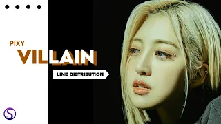 How would PIXY (OT.6) sing VILLAIN ( Line Distribution )