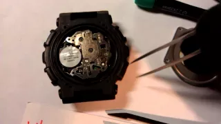 Замена батарейки на Casio G-Shock GA-100, battery replacement on Casio G-Shock GA-100