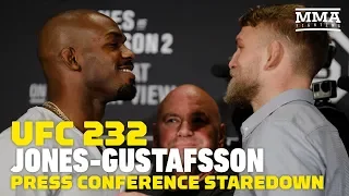 UFC 232: Jon Jones vs. Alexander Gustafsson 2 Presser Staredown - MMA Fighting