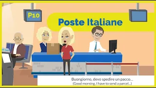 At the Post Office Dialogue in Italian (Ufficio Postale)