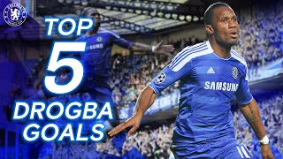 Didier Drogba - 5 Greatest Chelsea Goals | Best Goals Compilation | Chelsea FC