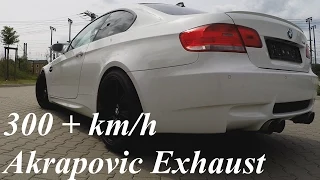 BMW M3 E92 Akrapovic Onboard Autobahn [0-300+ Km/h] + Accelerations + LOUD Sound + Flybys