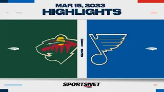 NHL Highlights | Wild vs. Blues - March 15, 2023