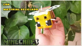 Abejita Minecraft con material reciclado