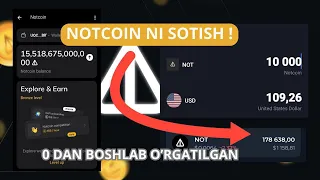 Notcoin ni sotish 0 dan