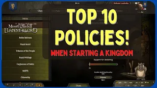 Bannerlord - these Policies are a must for your kingdom