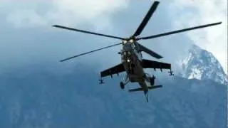 Mil Mi 24 Hind helicopter dynamic demo / Poprad Airshow 2011