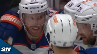 Connor McDavid Bangs In His First Goal Of The Playoffs