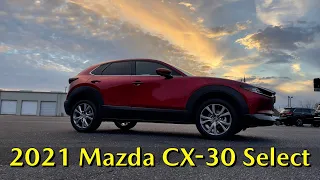 2021 Mazda CX-30 Select in Soul Red Crystal with Black Interior