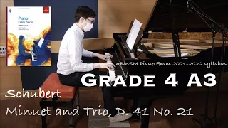 Grade 4 A3 | Schubert - Minuet and Trio, D. 41 No. 21 | ABRSM Piano Exam 2021-2022 | Stephen Fung 🎹