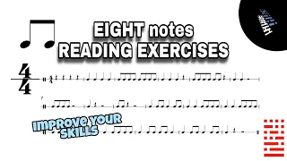 EIGHT notes | BASIC RHYTHM reading exercises to test your skills!