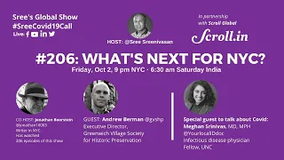 What's Next for NYC? Episode #206 of @Sree's daily, global show #sreecovid19call