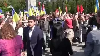 В Харькове активисты «охотились» на «георгиевские ленточки»