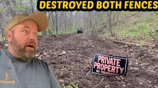 TRESPASSERS PLOWED DOWN My Fences With A DOZER On Our PRIVATE PROPERTY!