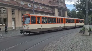 Ausfahrt der 15 nach Offenbach Stadtgrenze in Südbahnhof