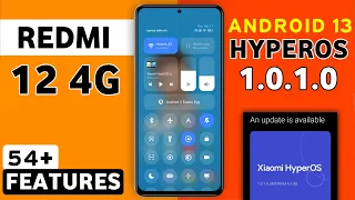 Redmi 12 4G Hyperos 1.0.1.0 Android 14 Update Features | 54+ Features Redmi 12 New Update #redmi12