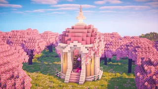 Minecraft | How to Build a Cherry Blossom Gazebo (Enchanting Room)