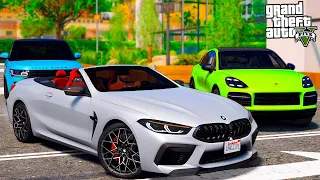 РЕАЛЬНАЯ ЖИЗНЬ В GTA 5 - ОСТАВИЛ BMW M8 КАБРИОЛЕТ СЕБЕ! ШАШКИ НА БМВ ПО ГОРОДУ! 🌊ВОТЕР