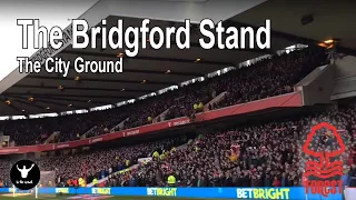 Nottingham Forest fans and Leeds fans at The City Ground, January 2019. 4-2.